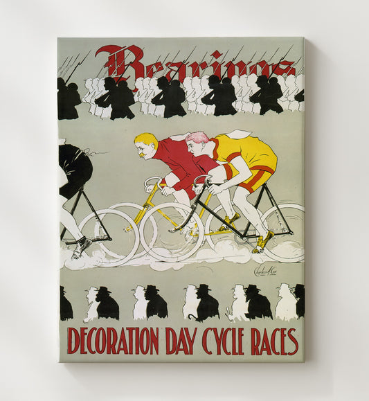 Cycle Races - Pedal Power Parade WPA poster wall art 8x10 Canvas