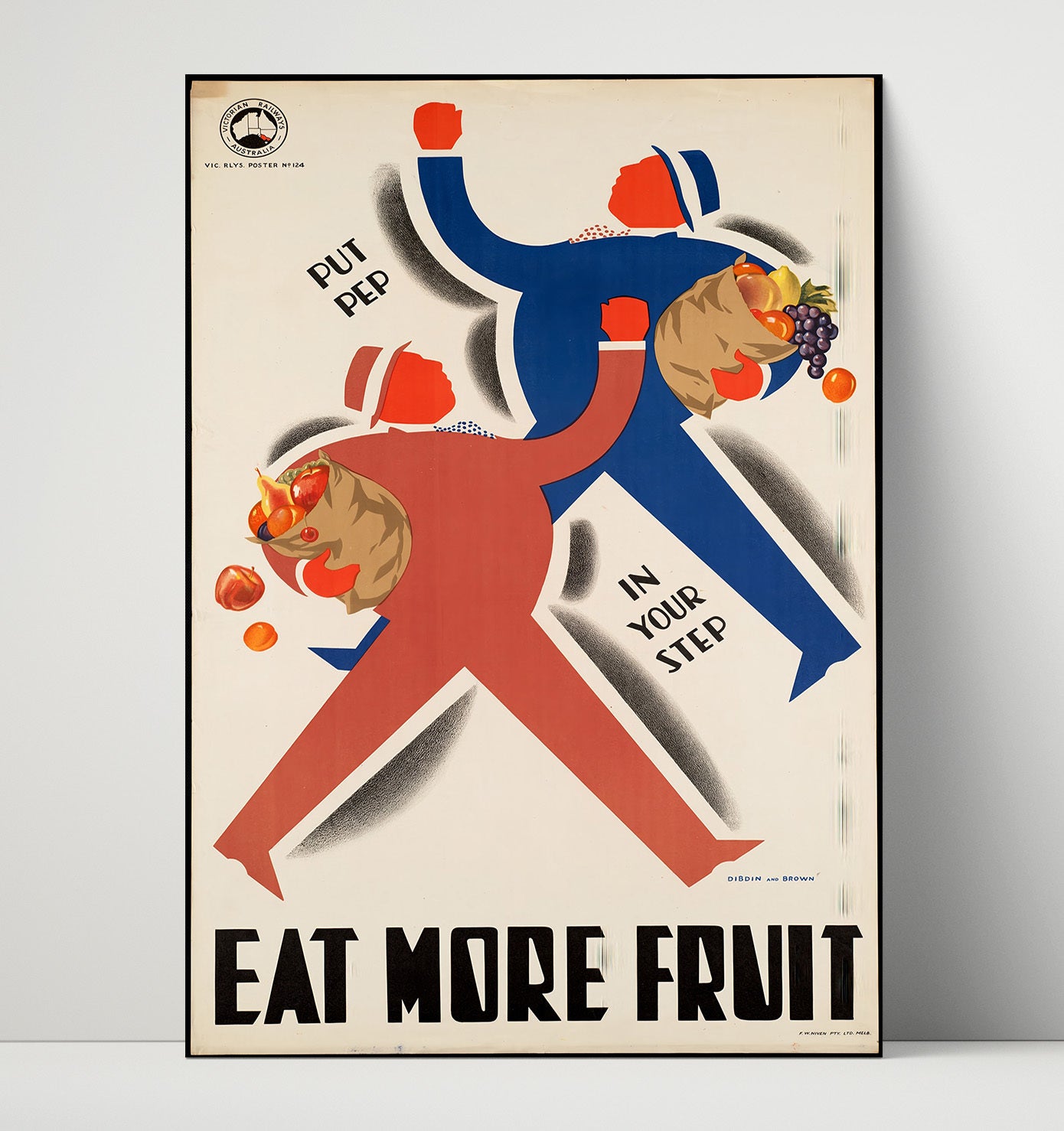 Eat More Fruit - Juicy Boost Vintage WPA Wall Art - 16x20 Unframed Print