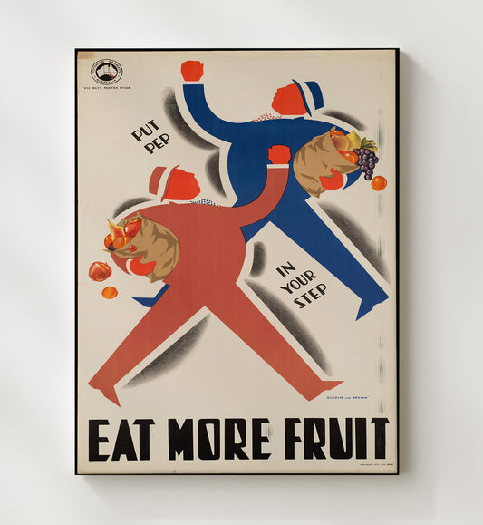 Eat More Fruit - Juicy Boost WPA poster wall art 8x10 Canvas
