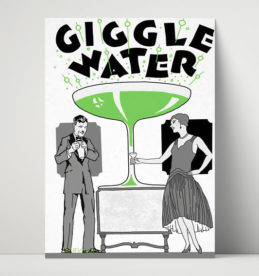 Giggle Water - Bubbly Times - WPA - 16x20 Unframed Print