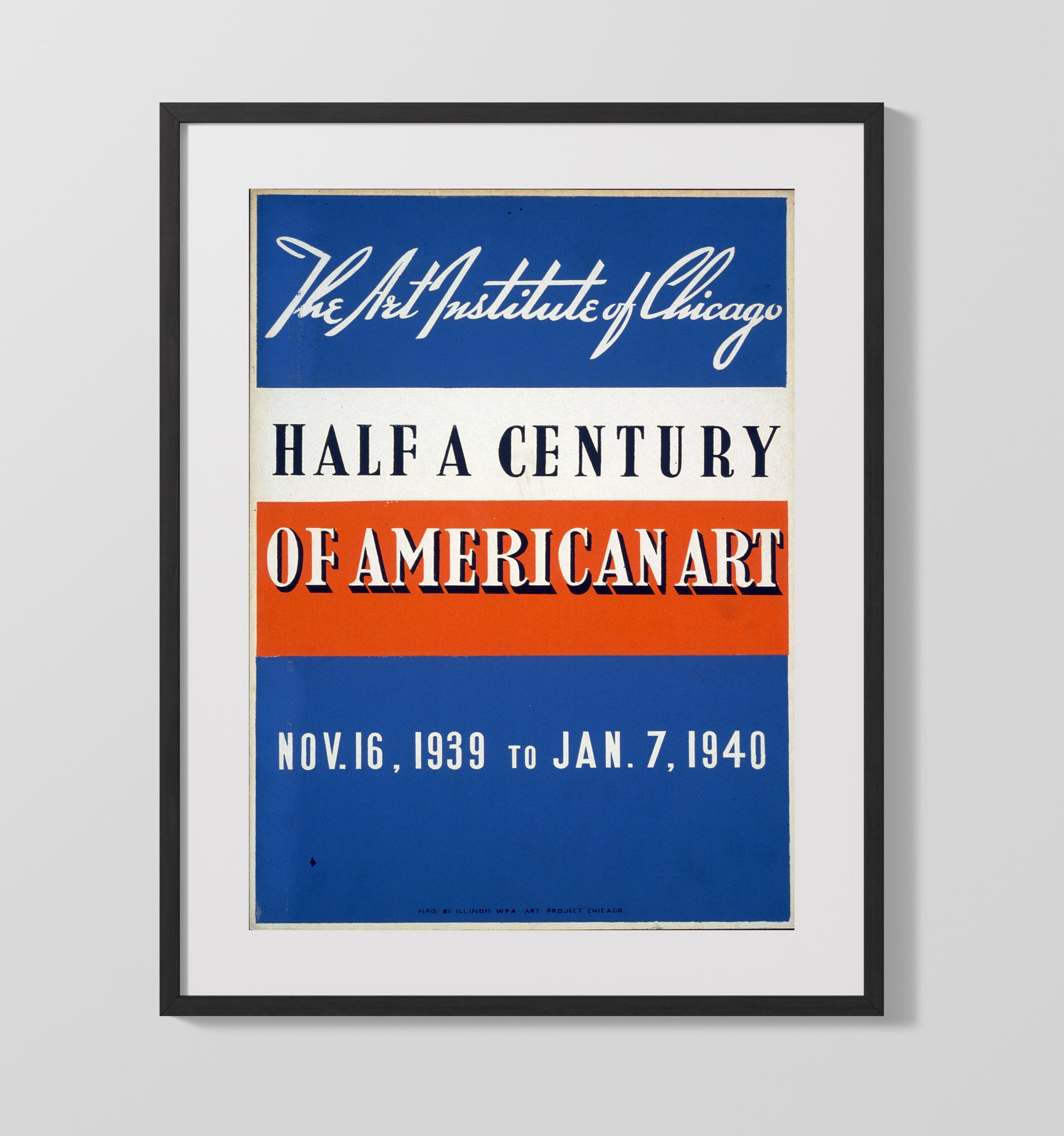 Half a Century of American Art Vintage WPA Wall Art - 16x20 Gallery Frame