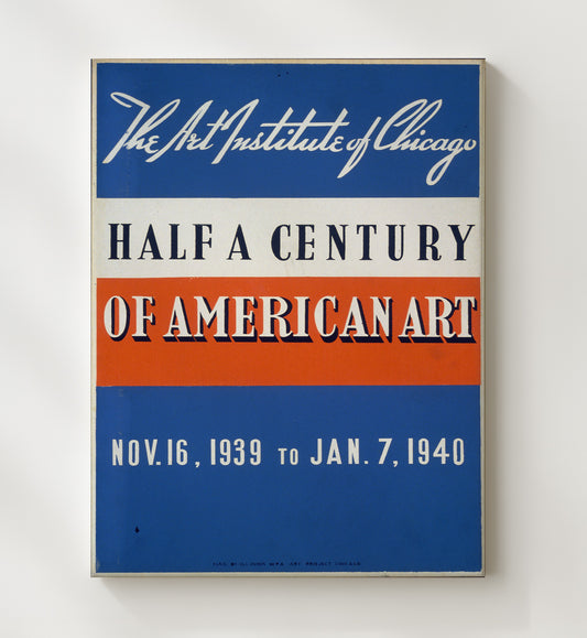 Half a Century of American Art WPA poster wall art 8x10 Canvas