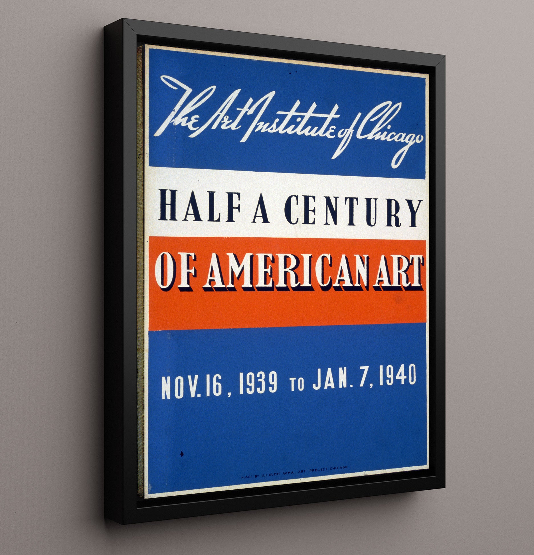 Half a Century of American Art Vintage WPA Wall Art - 16x20 Framed Canvas