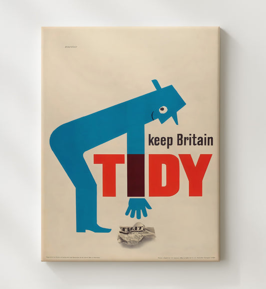 Keep Britain Tidy - Bin Win WPA poster wall art 8x10 Canvas