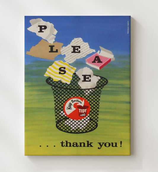 Keep Britain Tidy - Trash Talk WPA poster wall art 8x10 Canvas