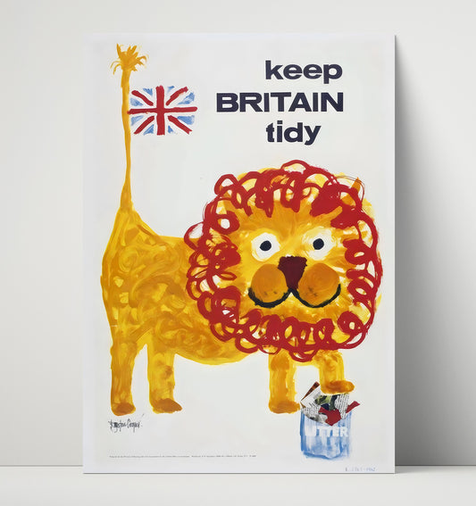 Keep Britain Tidy Lion - Roaring Clean - WPA - 16x20 Unframed Print