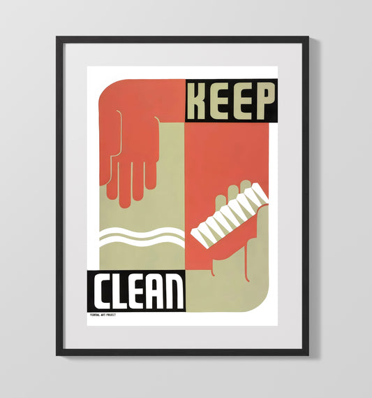 Keep Clean - Soap and Duty - WPA - 16x20 Gallery Frame