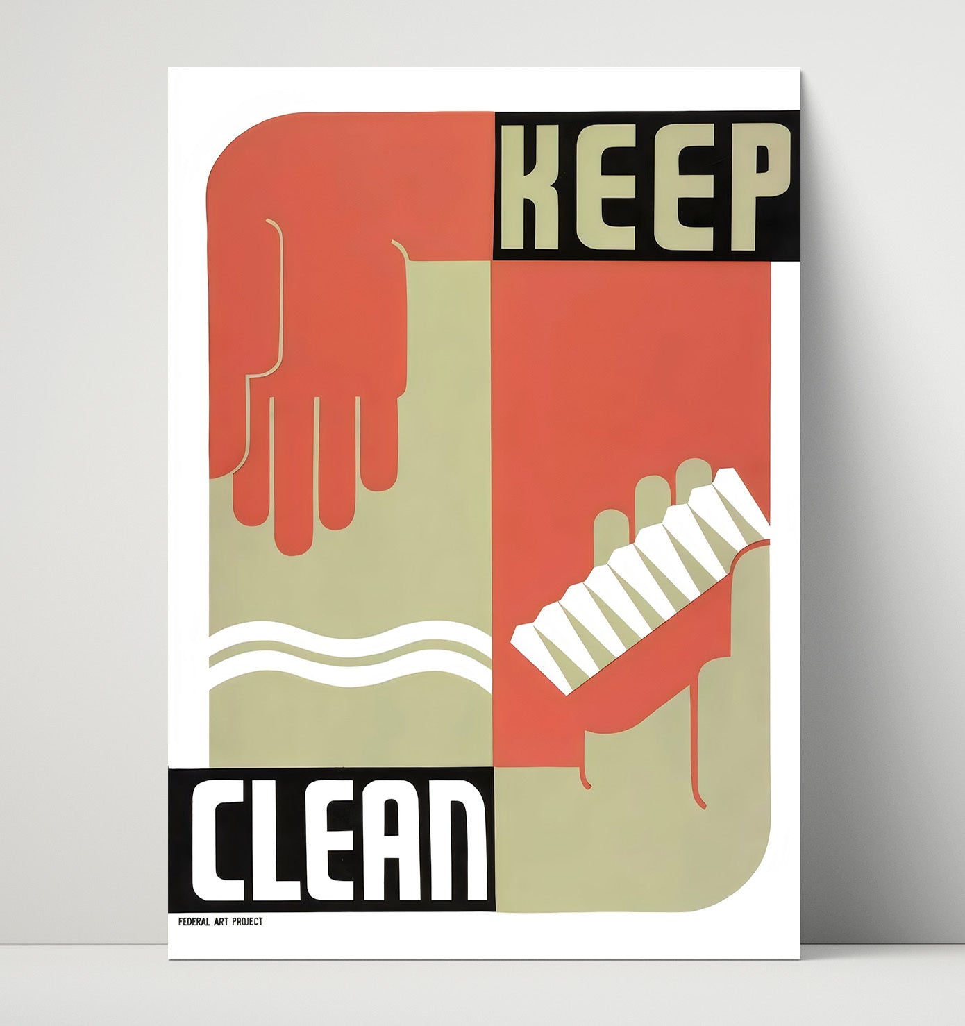 Keep Clean - Soap and Duty Vintage WPA Wall Art - 16x20 Unframed Print