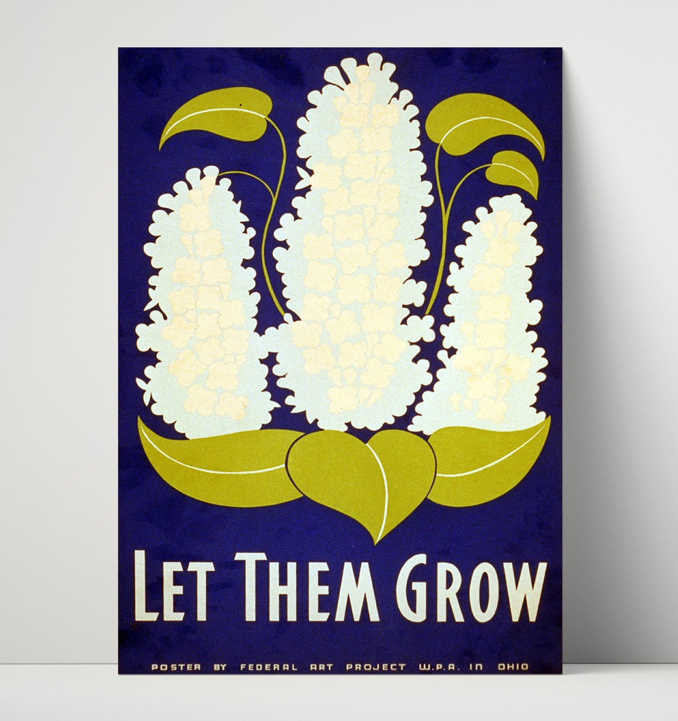 Let Them Grow - Bloom where planted Vintage WPA Wall Art - 16x20 Unframed Print