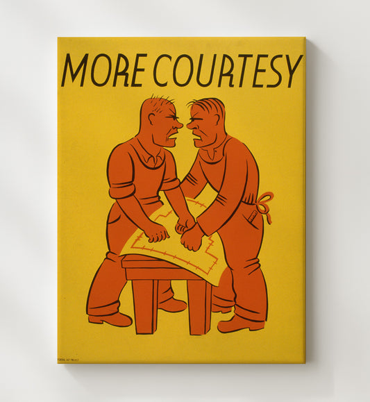 More Courtesy WPA poster wall art 8x10 Canvas
