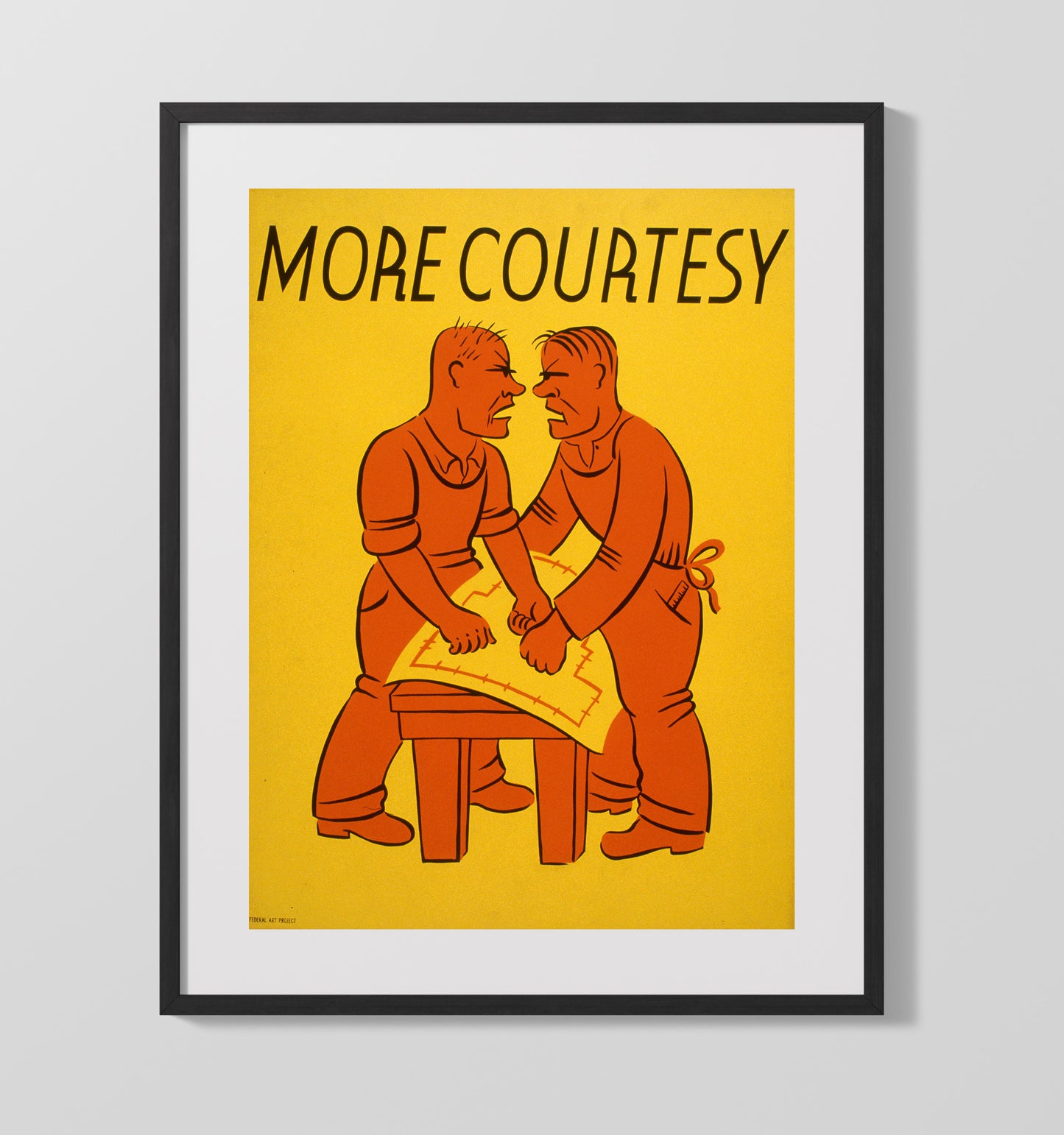 More Courtesy Vintage WPA Wall Art - 16x20 Gallery Frame