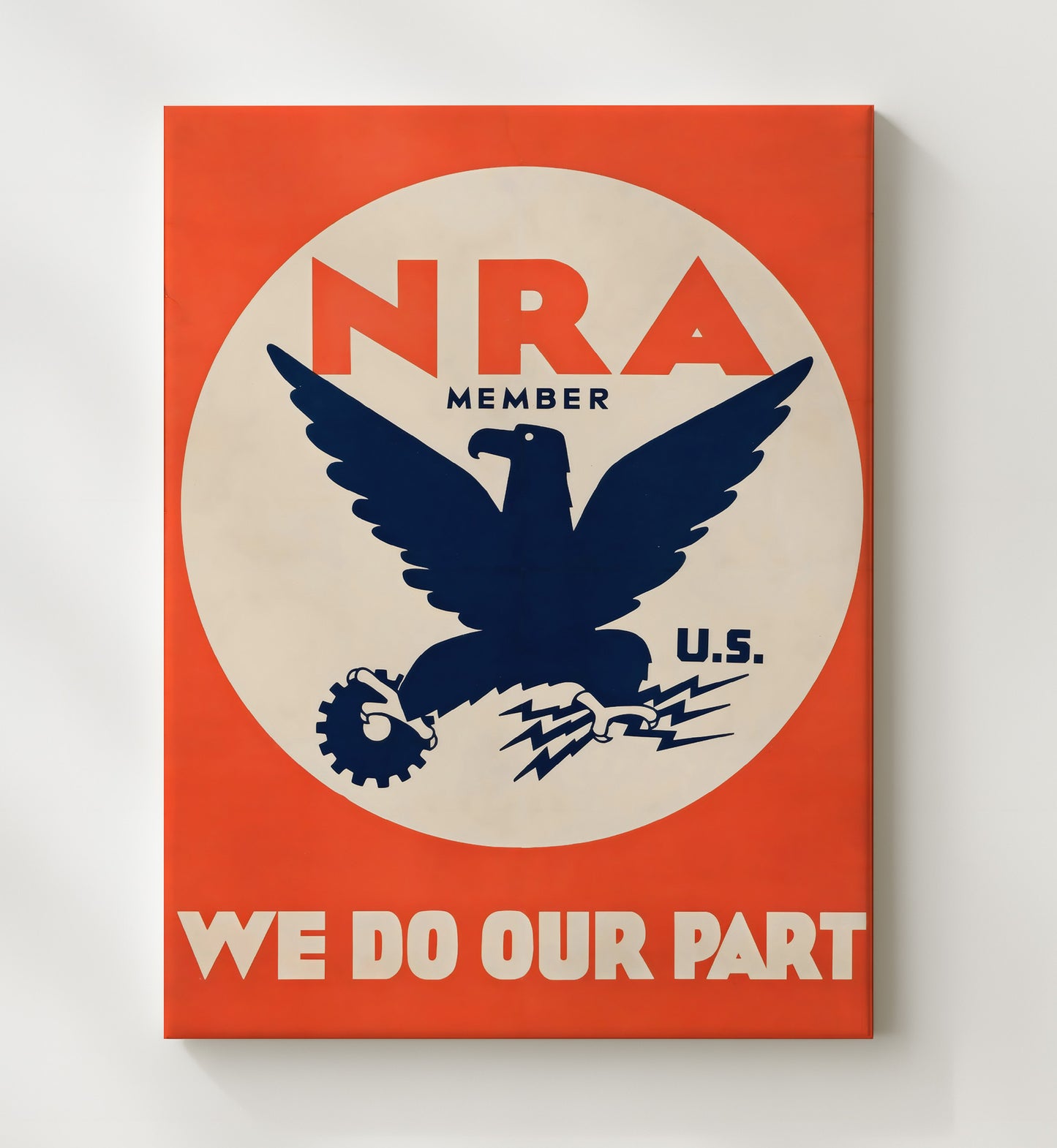 NRA We Do Our Part - Eagle Pride Vintage WPA Wall Art - 20x24 Canvas