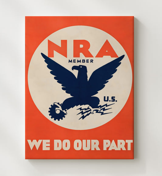 NRA We Do Our Part - Eagle Pride WPA poster wall art 8x10 Canvas