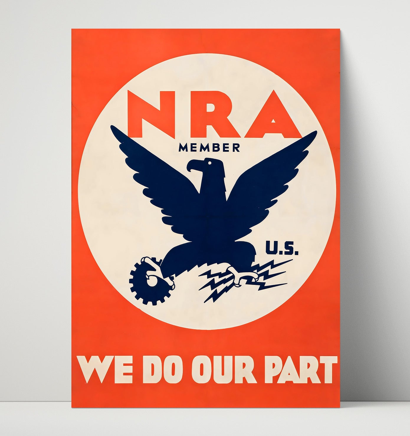 NRA We Do Our Part - Eagle Pride Vintage WPA Wall Art - 16x20 Unframed Print