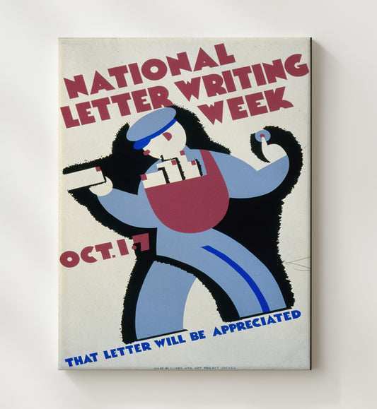 National Letter Writing Week - Mail it like you mean it WPA poster wall art 8x10 Canvas