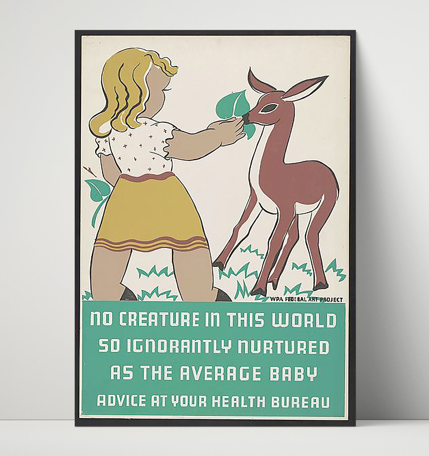 No Creature Vintage WPA Wall Art - 16x20 Unframed Print
