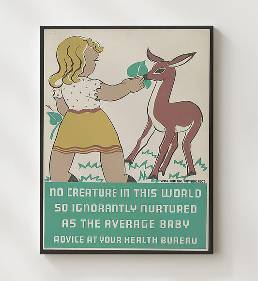 No Creature WPA poster wall art 8x10 Canvas