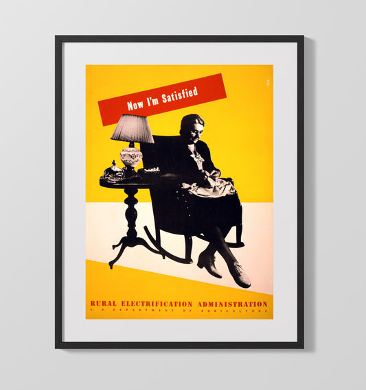 Now I'm Satisfied - Power at Home - WPA - 16x20 Gallery Frame