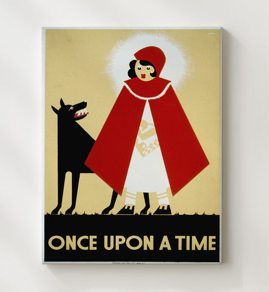 Once Upon a Time - Hood vs. wolf showdown WPA poster wall art 8x10 Canvas