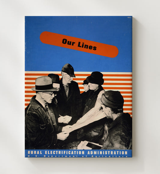 Our Lines - Connected Strength WPA poster wall art 8x10 Canvas
