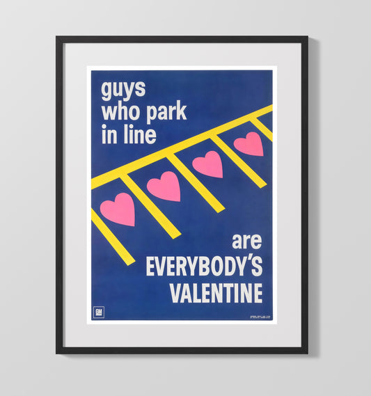Park in Line - Heartfelt Parking - WPA - 16x20 Gallery Frame