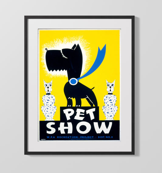 Pet Show - Best in show WPA style - WPA - 16x20 Gallery Frame