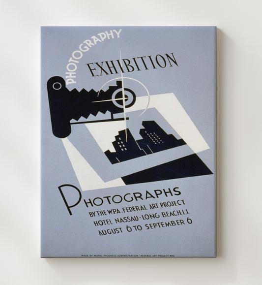 Photography Exhibition - Framed in history WPA poster wall art 8x10 Canvas
