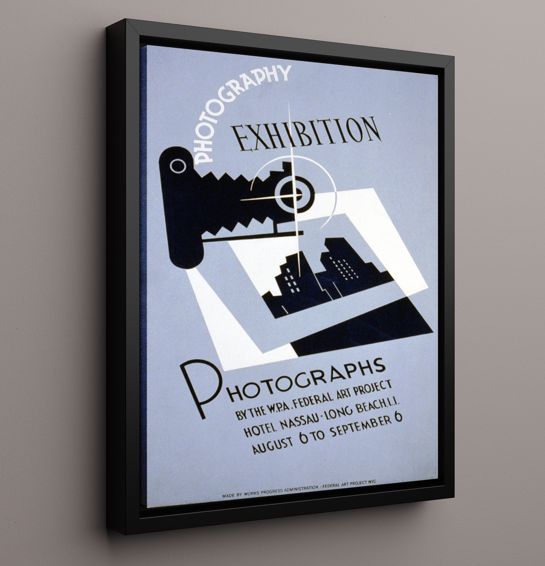 Photography Exhibition - Framed in history Vintage WPA Wall Art - 16x20 Framed Canvas