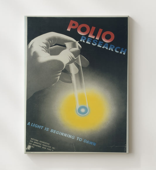 Polio Vaccine WPA poster wall art 8x10 Canvas