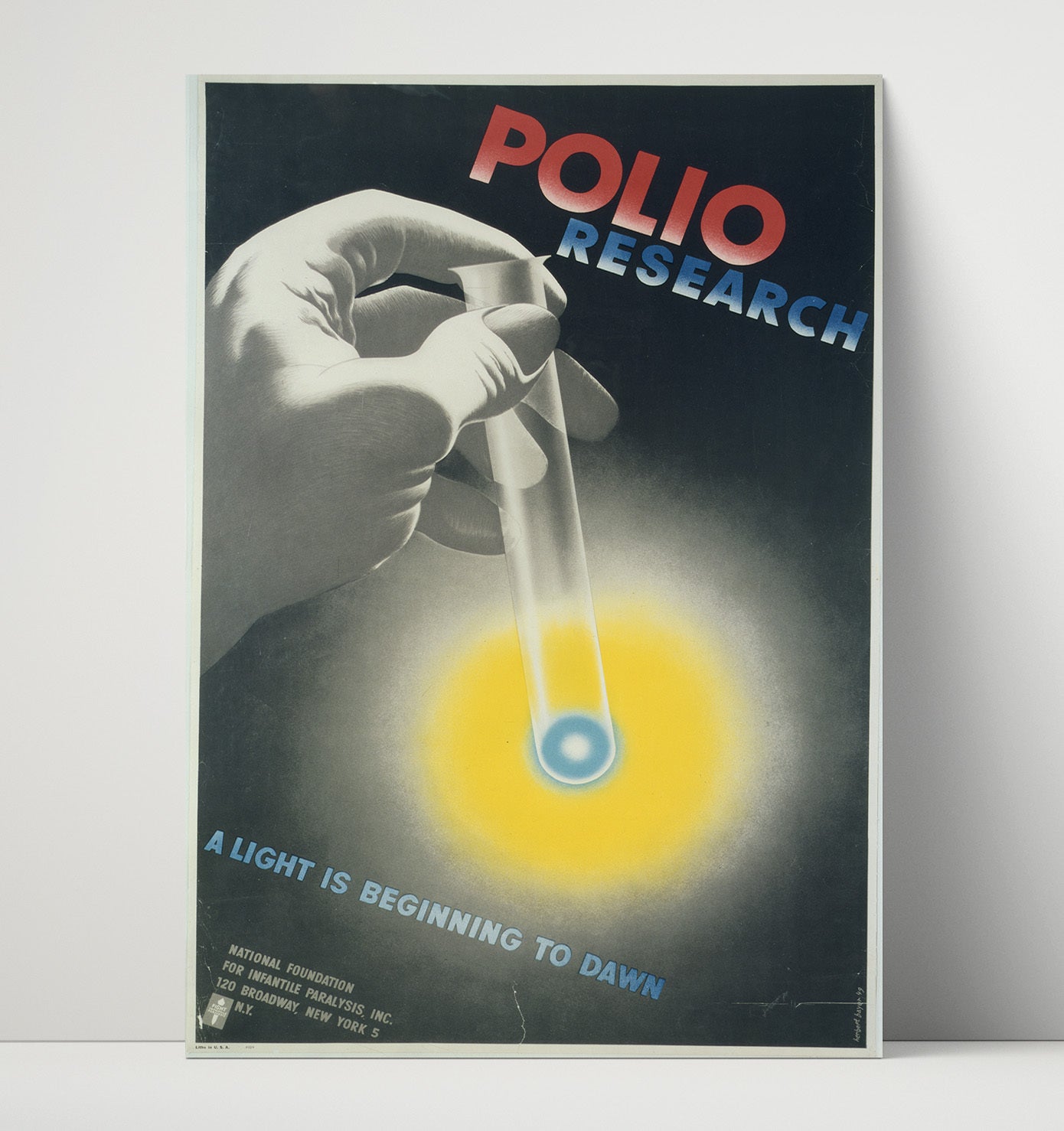 Polio Vaccine Vintage WPA Wall Art - 16x20 Unframed Print