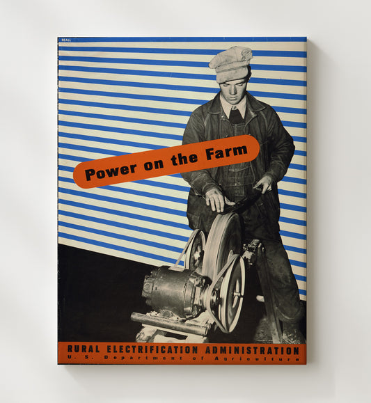 REA Power on the Farm WPA poster wall art 8x10 Canvas