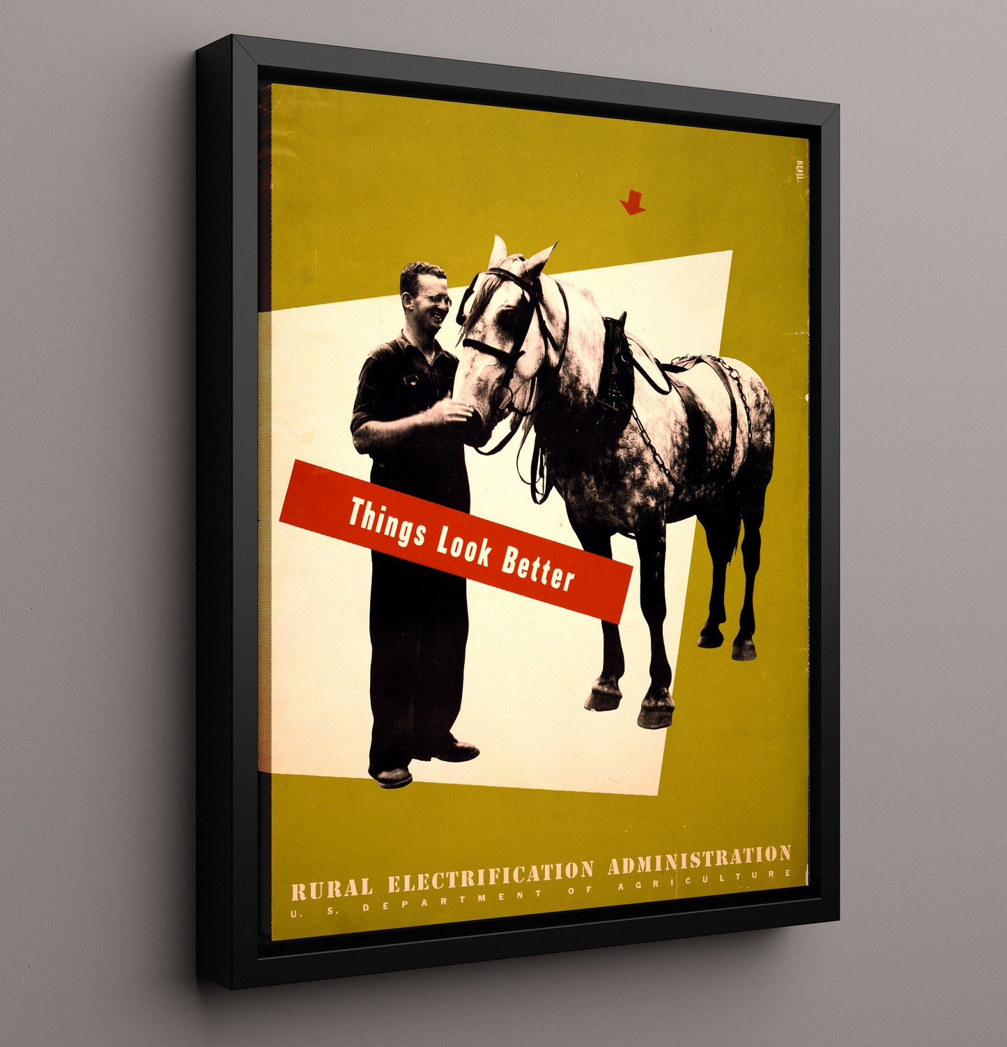 REA Things Look Better Vintage WPA Wall Art - 16x20 Framed Canvas