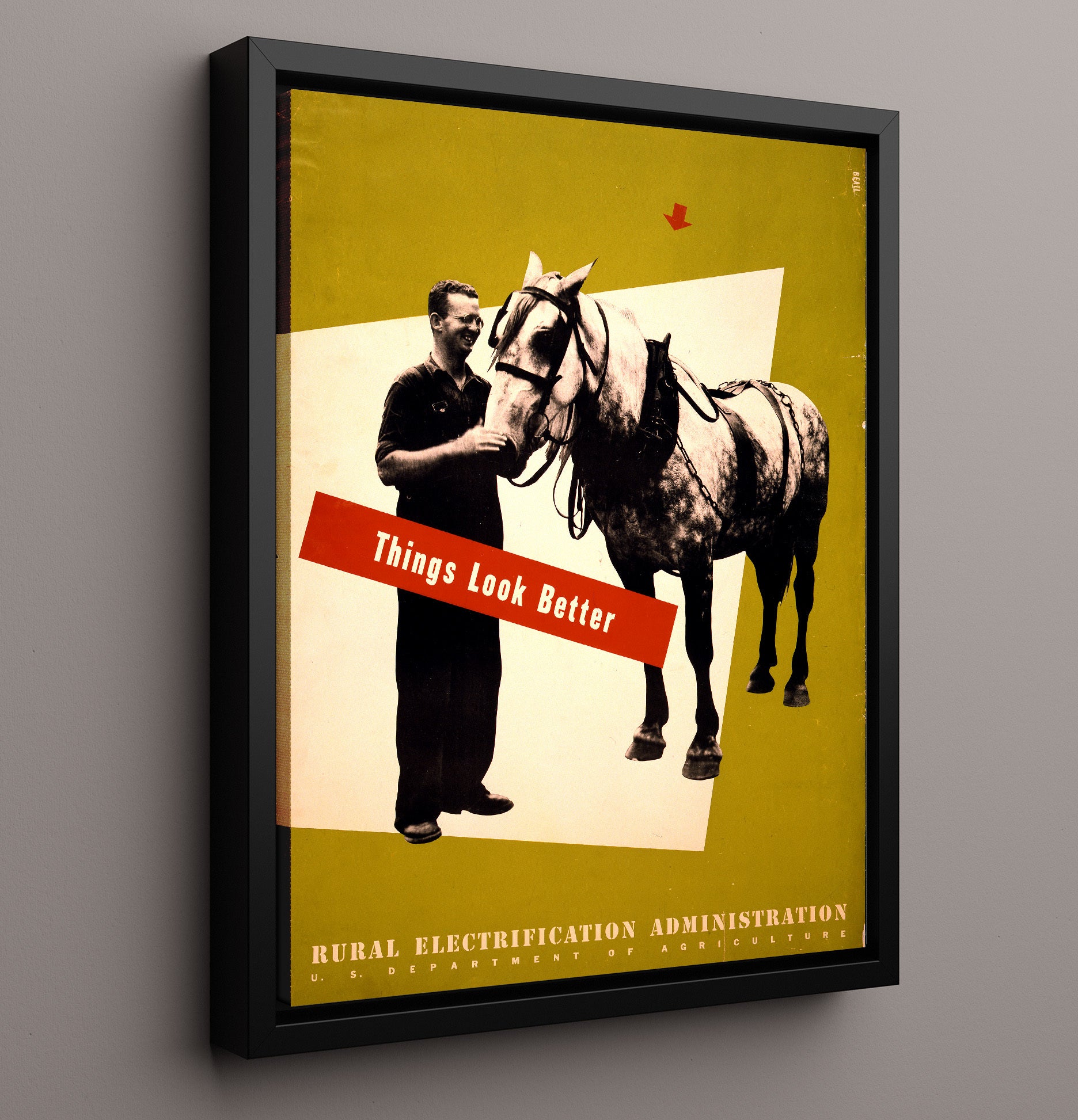 REA Things Look Better Vintage WPA Wall Art - 16x20 Framed Canvas