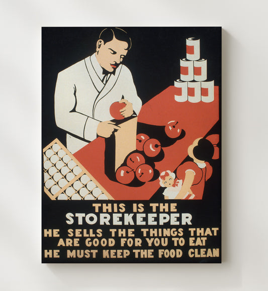 Storekeeper WPA poster wall art 8x10 Canvas