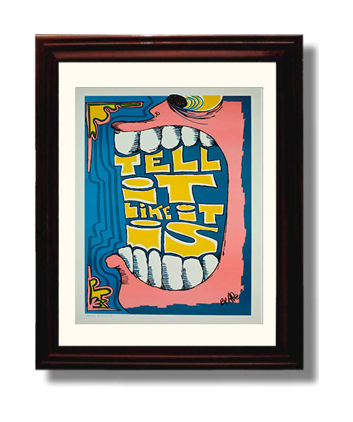 Tell It Like It Is - Loud Truth Vintage WPA Wall Art - 8x10 Beveled Frame