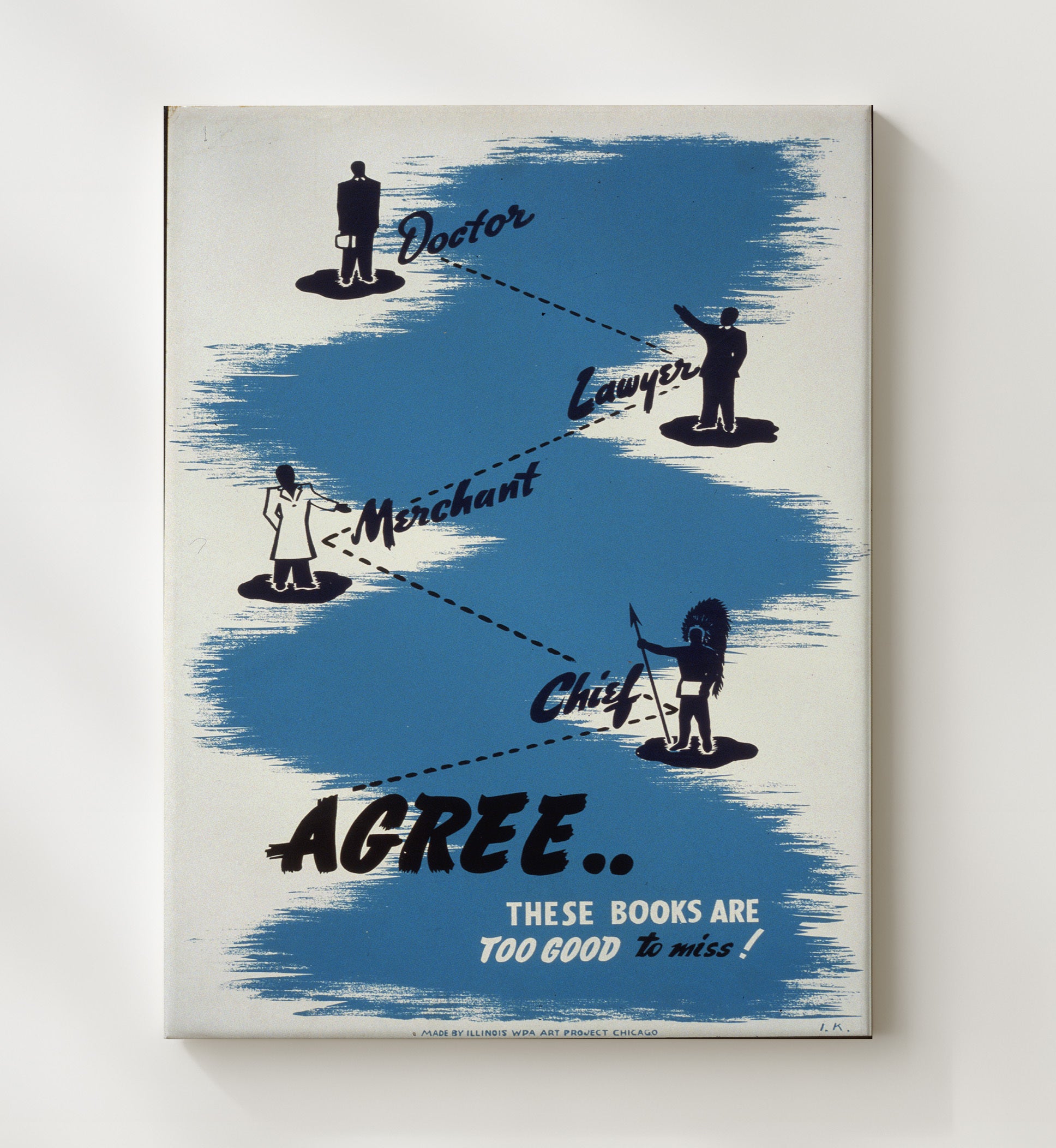 These Books Are Good Vintage WPA Wall Art - 20x24 Canvas