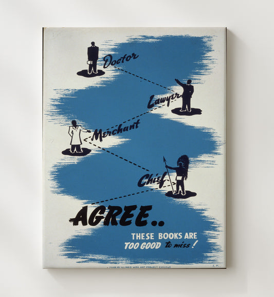 These Books Are Good WPA poster wall art 8x10 Canvas