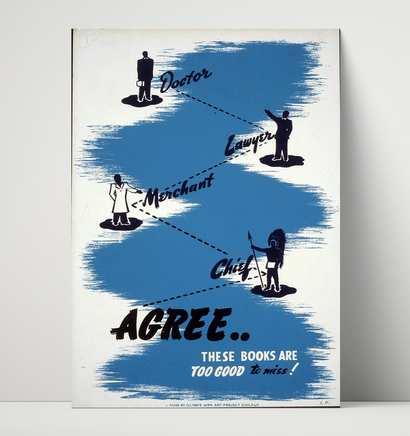 These Books Are Good Vintage WPA Wall Art - 16x20 Unframed Print