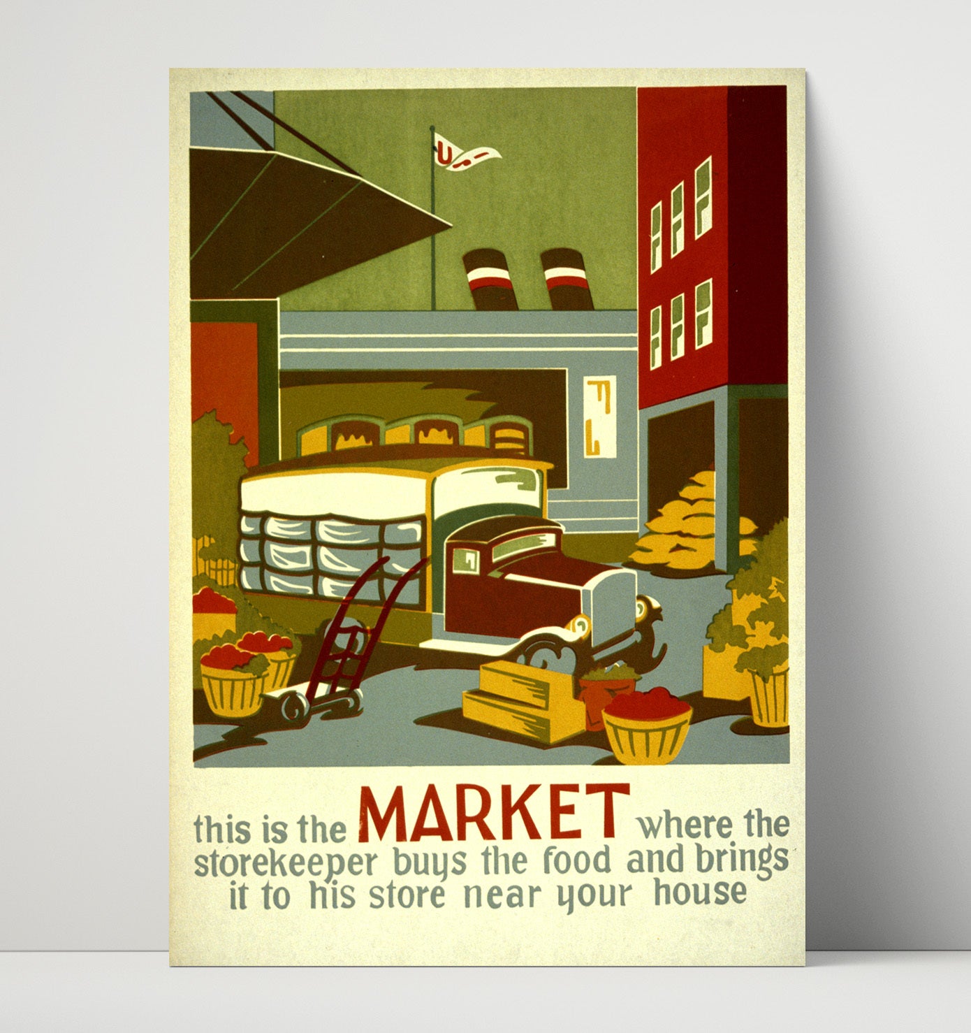 This is the Market Vintage WPA Wall Art - 16x20 Unframed Print