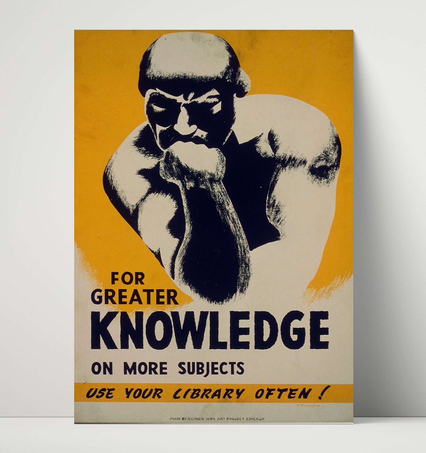 Use Your Library Vintage WPA Wall Art - 16x20 Unframed Print