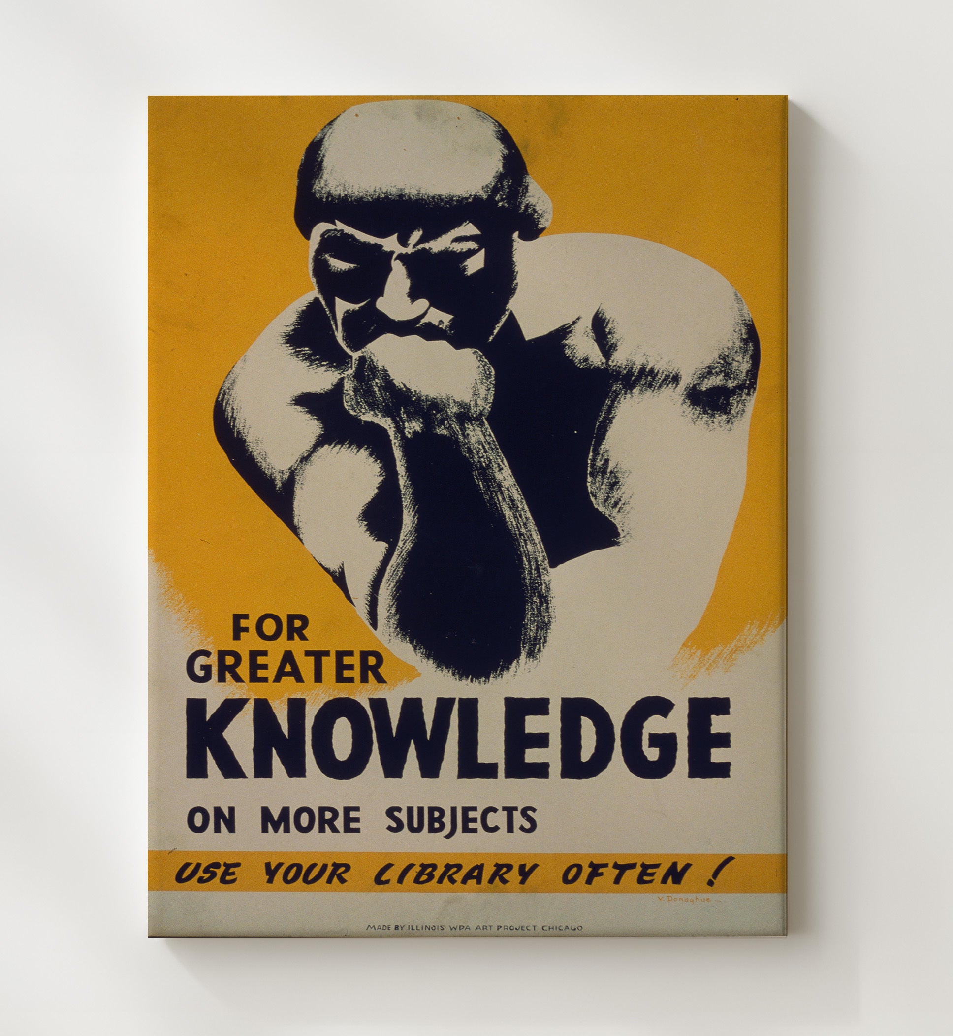 Use Your Library Vintage WPA Wall Art - 20x24 Canvas