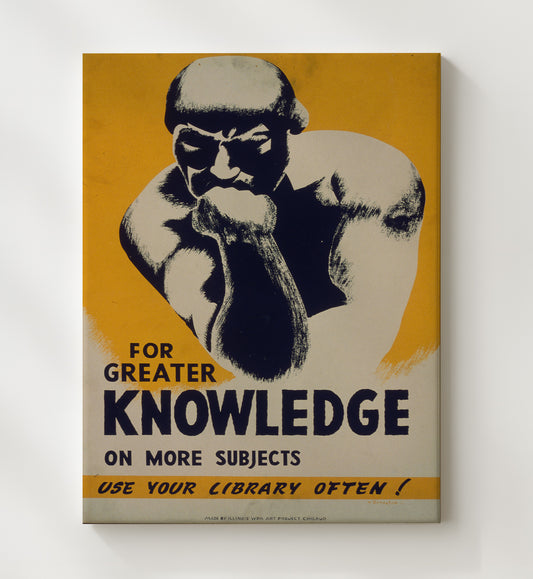 Use Your Library WPA poster wall art 8x10 Canvas
