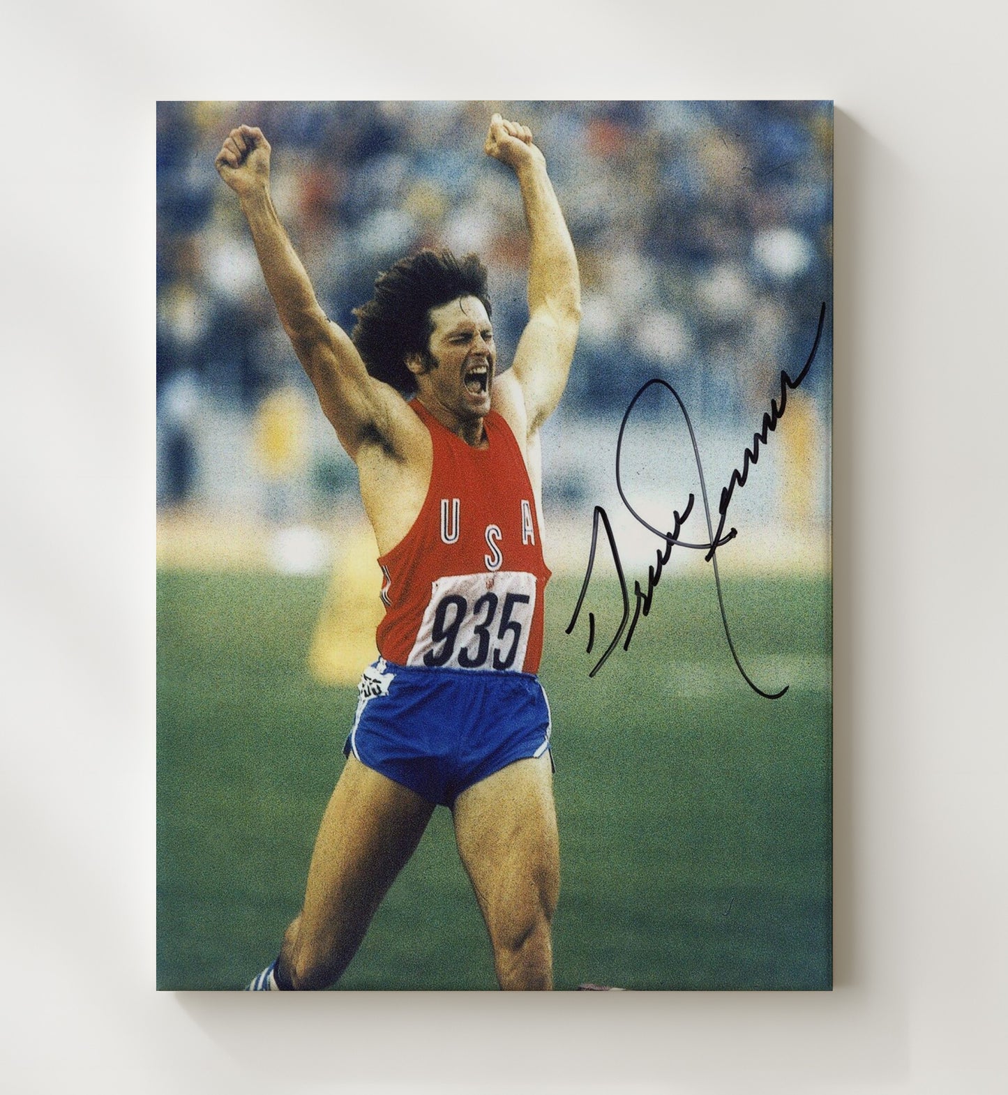 Bruce Jenner - Decathlon Gold Celebration 1976 Olympic Wall Art 20x24 Canvas wall art print – Olympic Wall Art decor