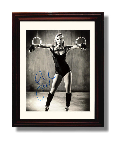 Lindsey Vonn - Olympic Rings Gym Pose Olympic Wall Art 8x10 Beveled Frame wall art print – Olympic Wall Art decor