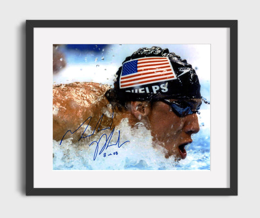 Michael Phelps - Eight Gold Medal Triumph 2008 Olympic Wall Art 16x20 Gallery Frame wall art print – Olympic Wall Art decor