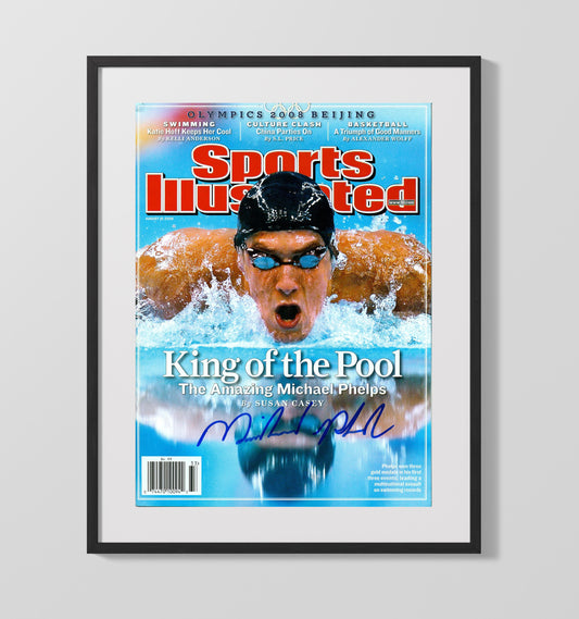Michael Phelps - King of the Pool SI Cover 2008 Olympic Wall Art 16x20 Gallery Frame wall art print – Olympic Wall Art decor