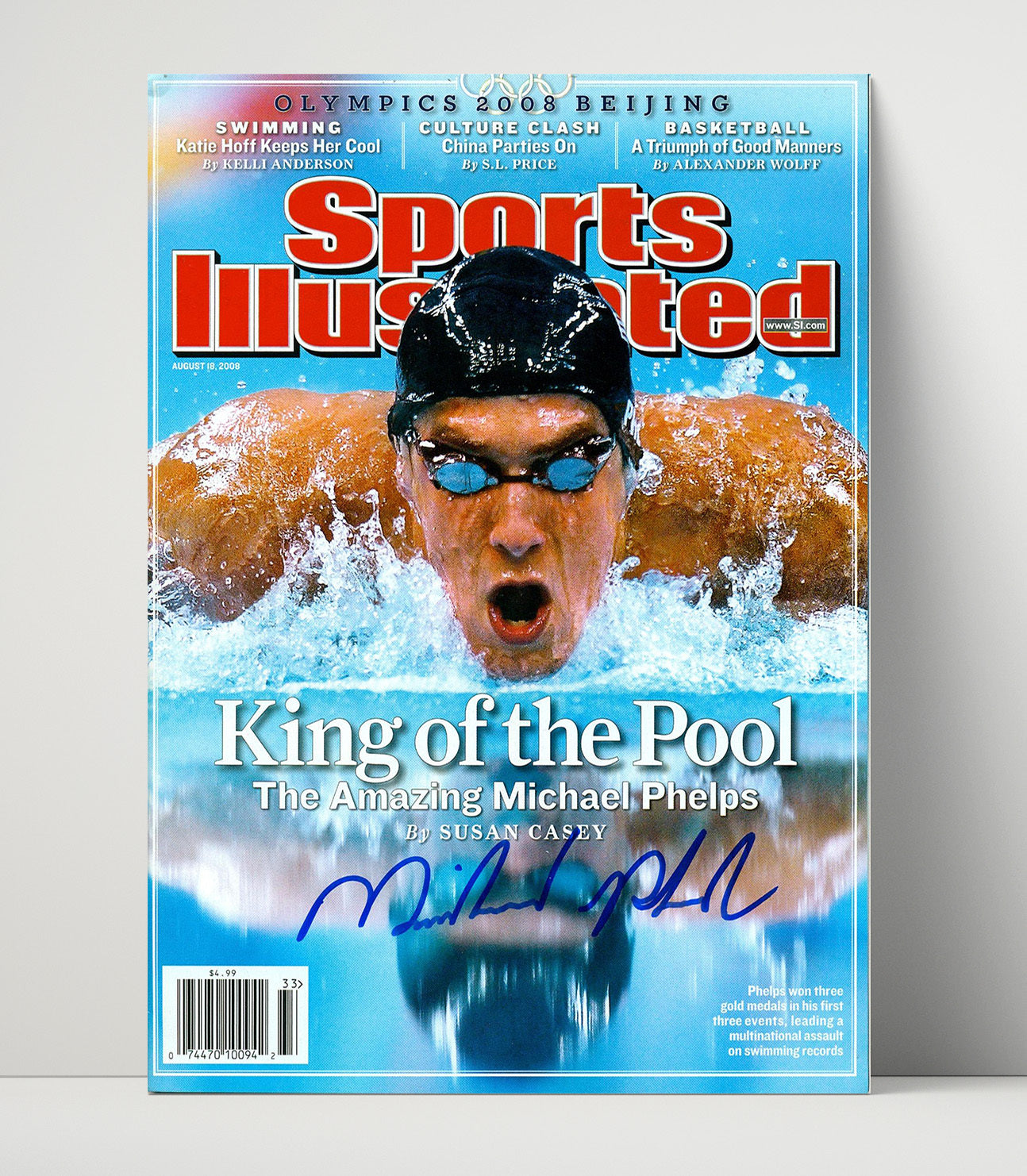 Michael Phelps - King of the Pool SI Cover 2008 Olympic Wall Art 16x20 Unframed Print wall art print – Olympic Wall Art decor