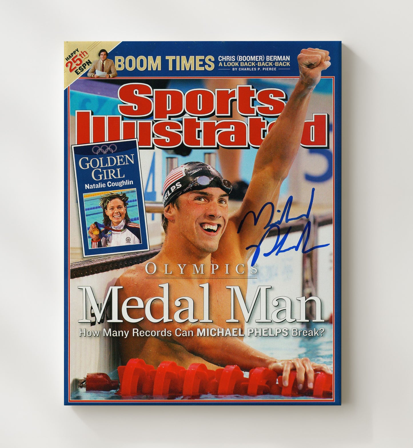 Michael Phelps - Medal Man SI Cover 2008 Olympic Wall Art 20x24 Canvas wall art print – Olympic Wall Art decor