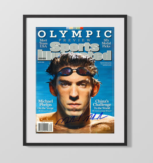 Michael Phelps - Olympic Focus SI Cover 2008 Olympic Wall Art 16x20 Gallery Frame wall art print – Olympic Wall Art decor