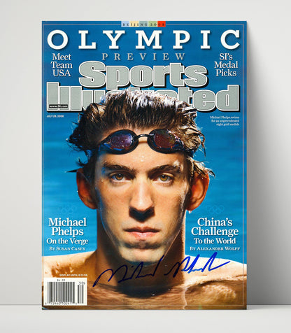 Michael Phelps - Olympic Focus SI Cover 2008 Olympic Wall Art 16x20 Unframed Print wall art print – Olympic Wall Art decor